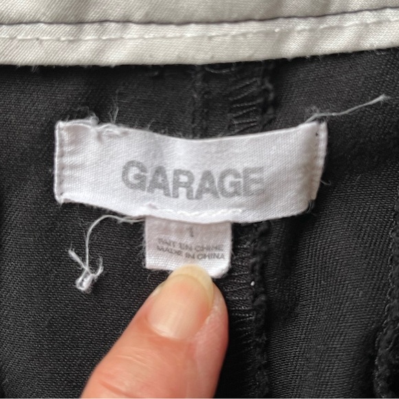 Women’s Garage black cargo trouser skater grunge goth uniform pants. Size 1 - Picture 8 of 16